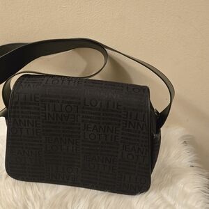 Jeanne Lottie Black Shoulder Bag with Pockets and Zip and Handbag
